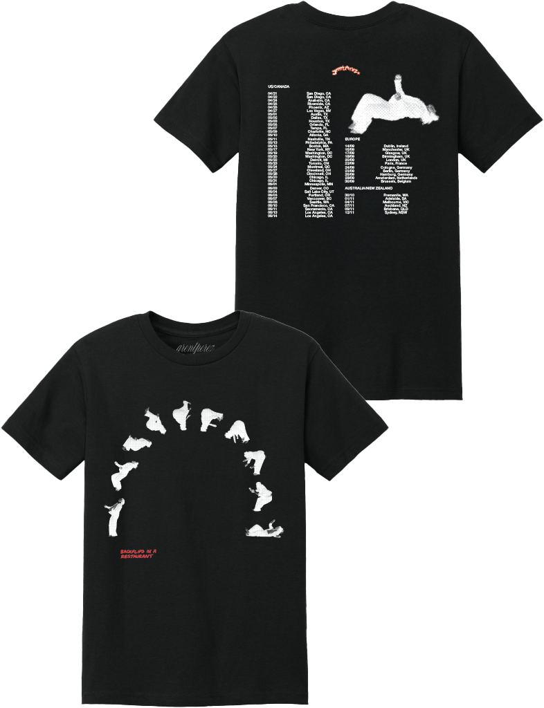 BACKFLIPS TOUR CITIES T-SHIRT - Black
