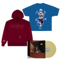 Backflips Hoodie + Blue Backflips Tee + BACKFLIPS IN A RESTAURANT Vinyl Bundle