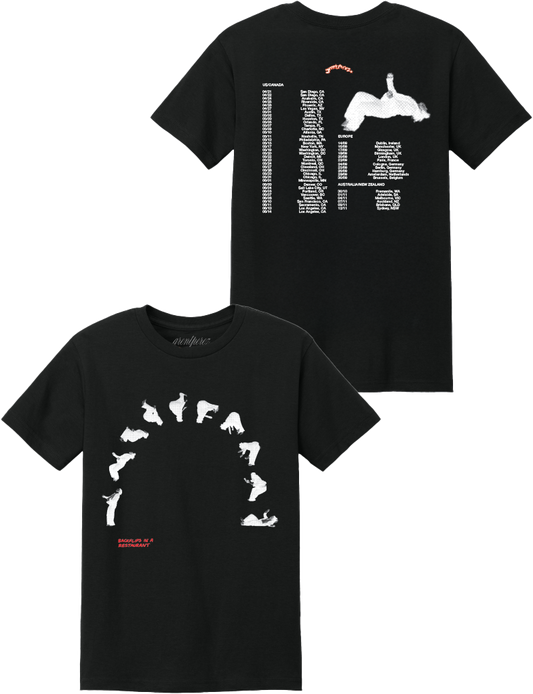 BACKFLIPS TOUR CITIES T-SHIRT - Black